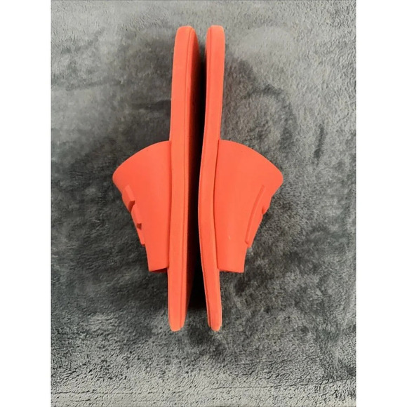 Diane Von Furstenberg "Kellan" Orange Rubber Slide Sandals w/Logo 8M MSRP $200 - Picture 11 of 16